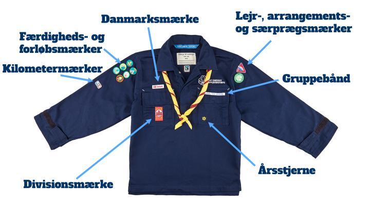 Billede af uniform med mærker